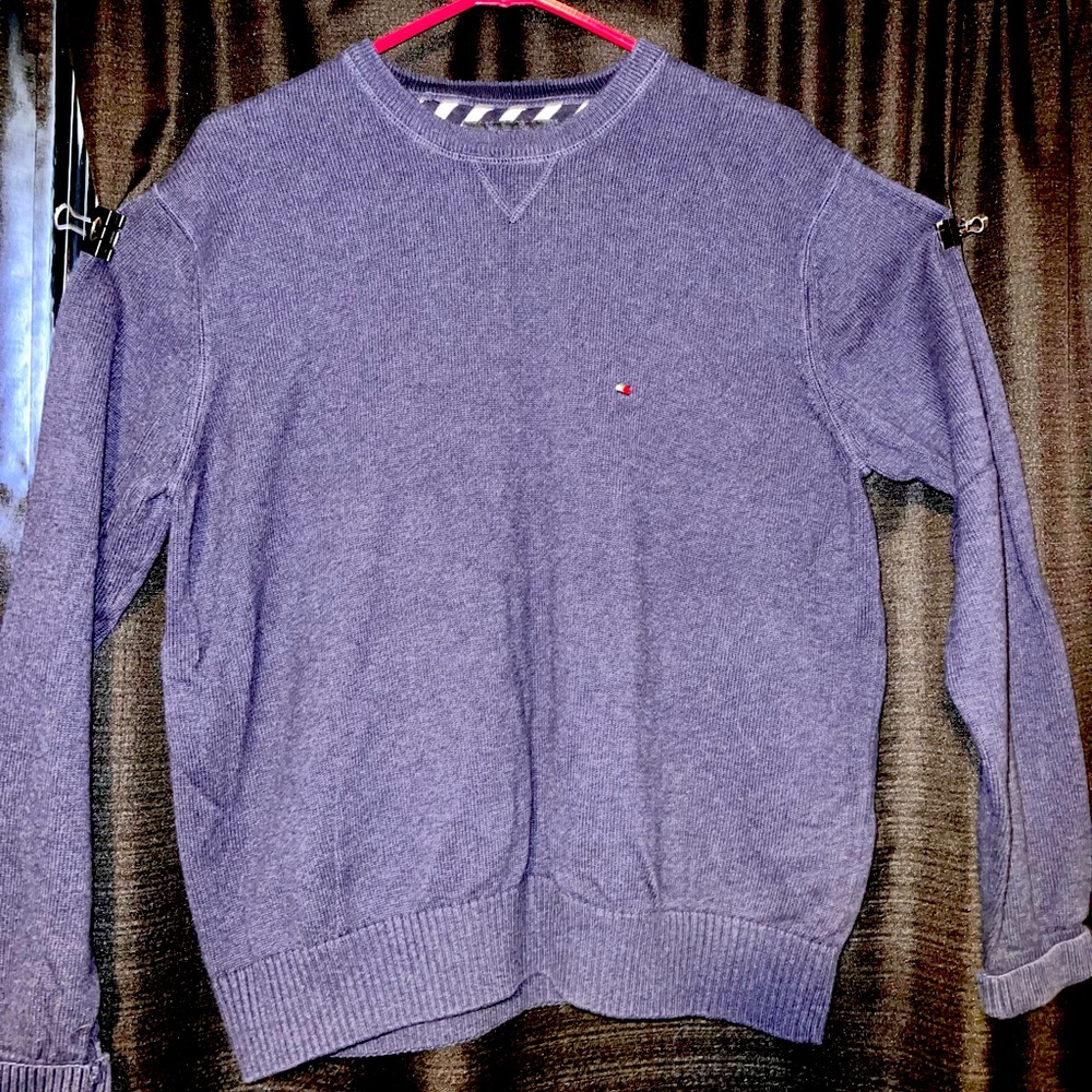 Tommy Hilfiger, blue crew neck sweater, men’s large